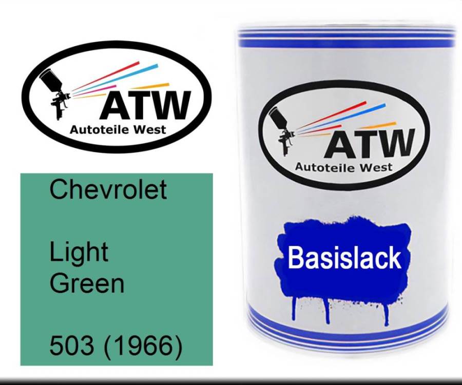 Chevrolet, Light Green, 503 (1966): 500ml Lackdose, von ATW Autoteile West.